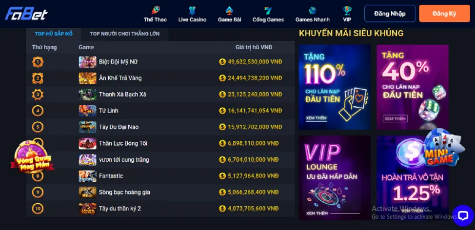 Tính năng đặc biệt trong Slot Game